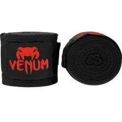 Бинтове за бокс Kontakt Venum / 4м черно-червен