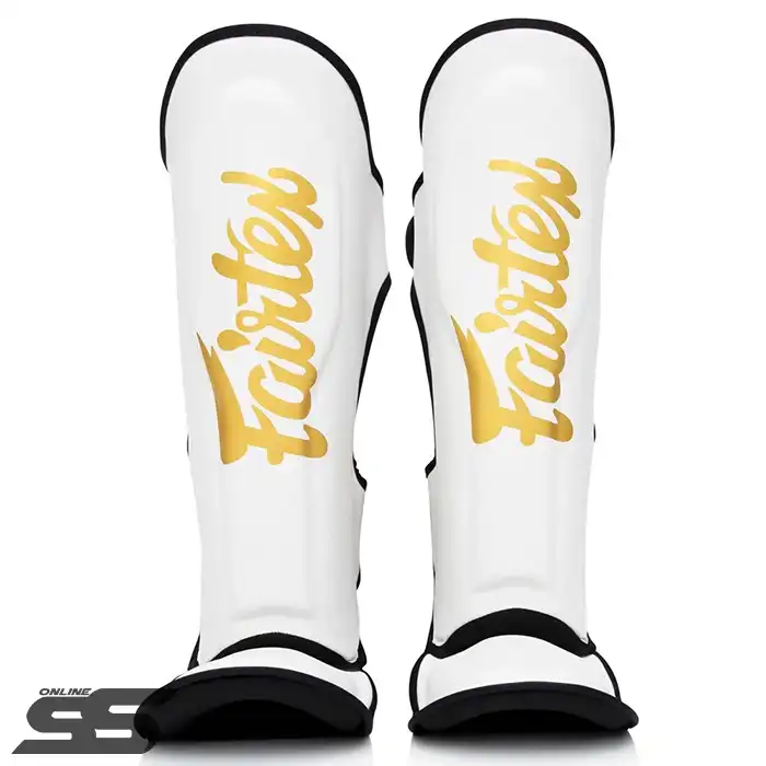Fairtex кожени протектори за крака / FXB-SG WH